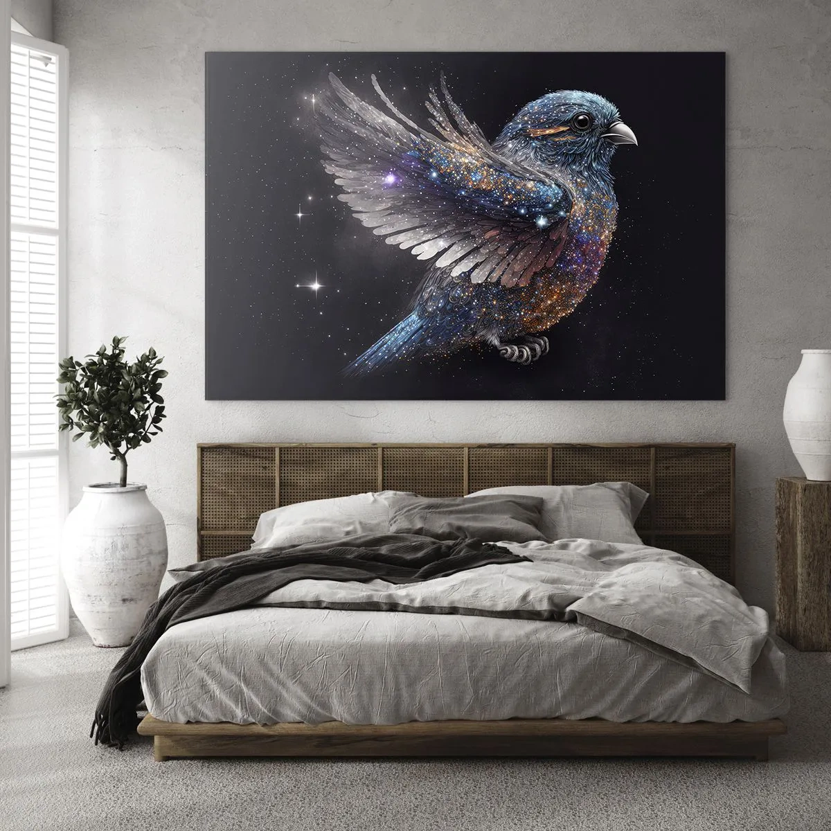 Schilderen op glas - Diamant mus - 100x70 cm