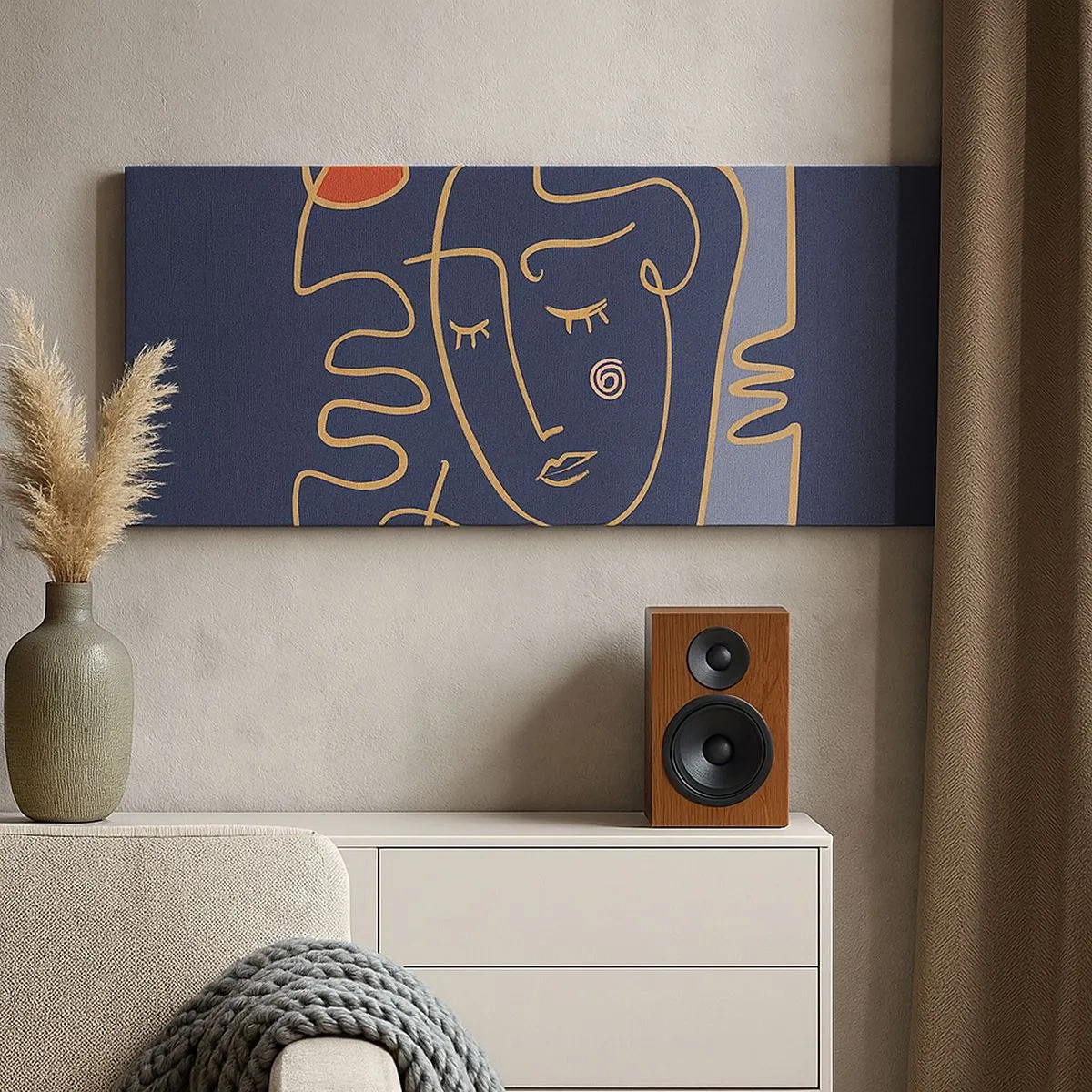 Schilderen op canvas - In nadenken - 100x40 cm