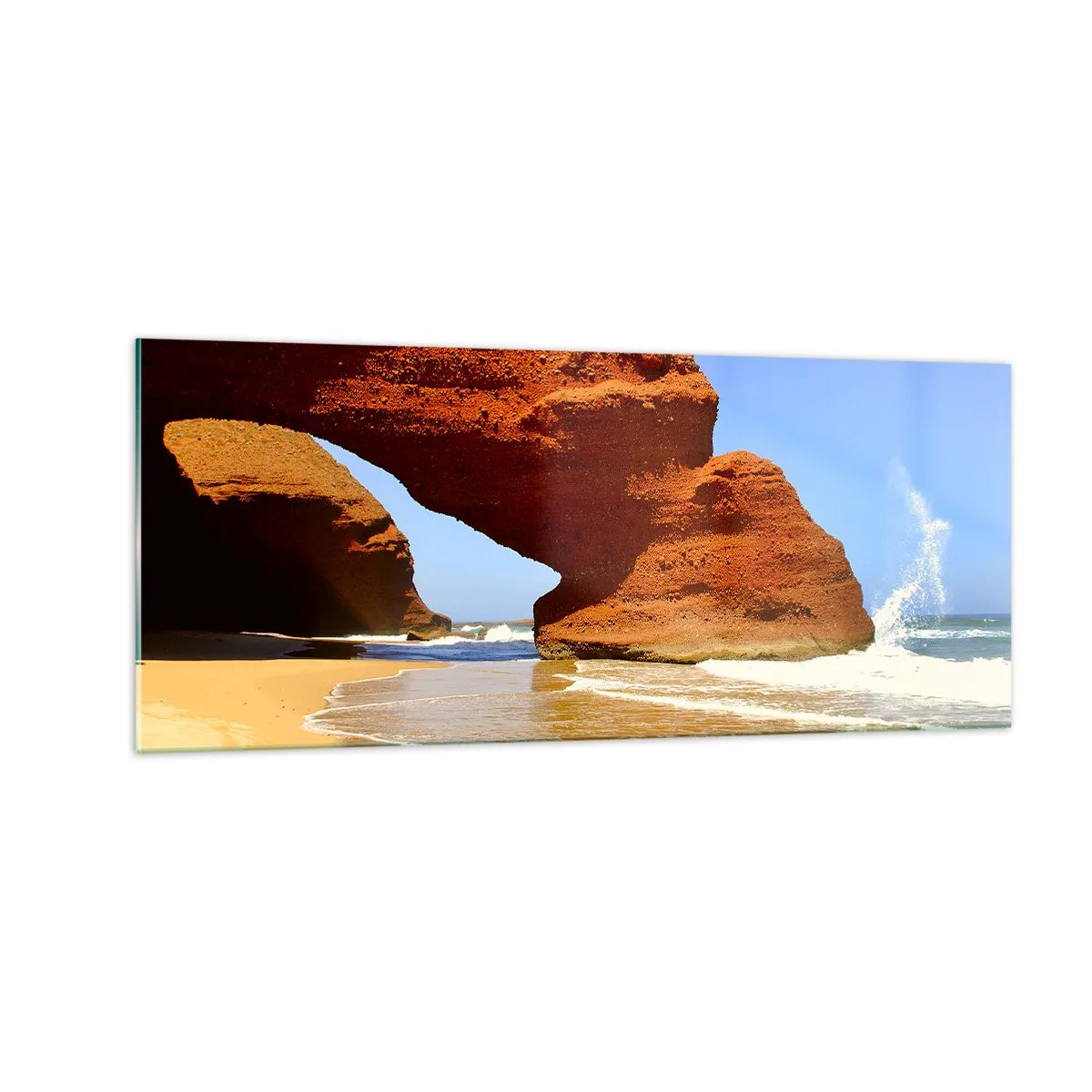 Schilderen op glas - Water en wind  al duizen jaren - 100x40 cm
