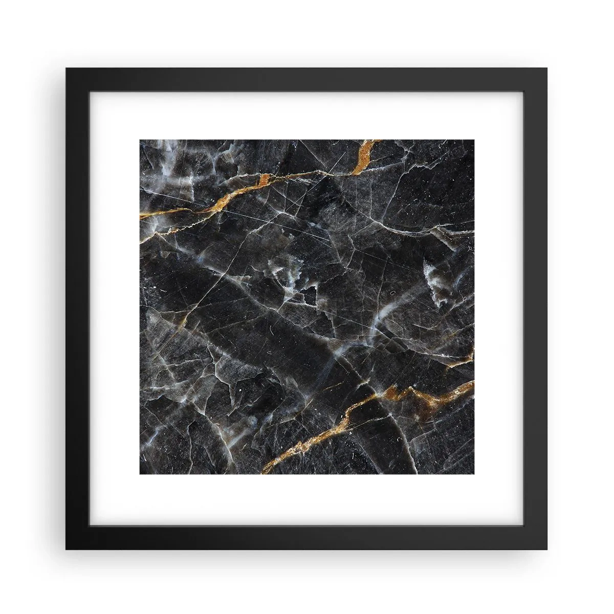 Poster in een zwarte lijst - Het innerlijke leven van de steen - 30x30 cm