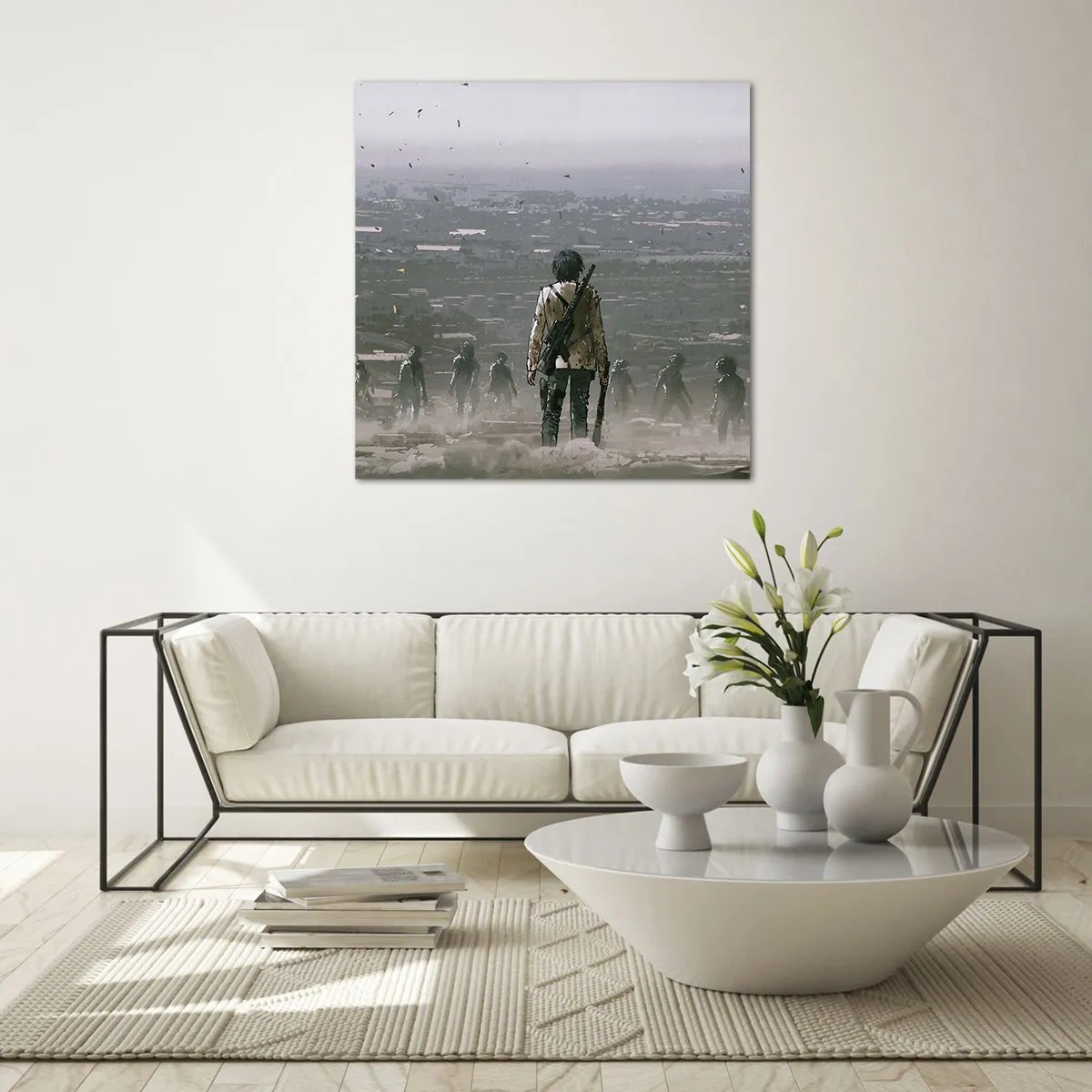 Schilderen op glas - Laatste Rechtvaardige? - 40x40 cm