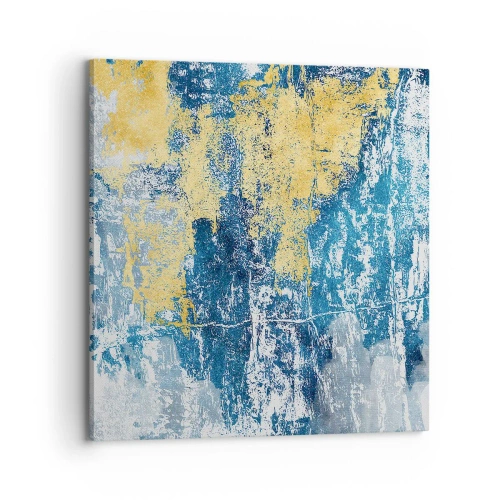 Schilderen op canvas - Abstractie vol met weer - 70x70 cm