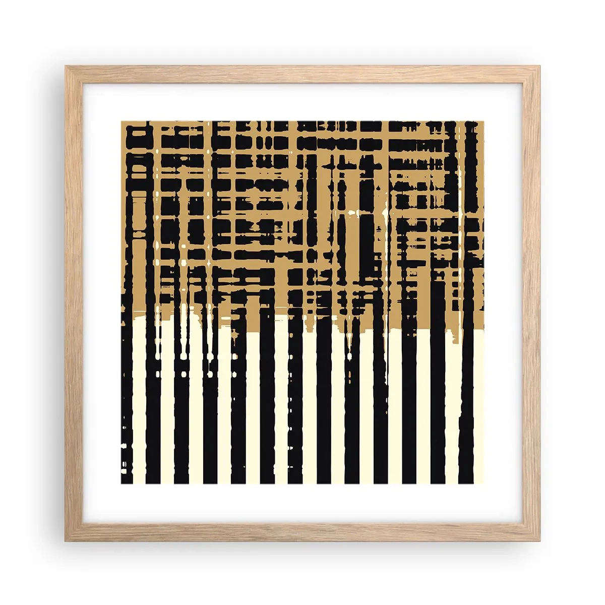 Een poster in een licht eiken lijst - Architecturale abstractie - 40x40 cm