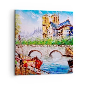 Schilderen op canvas - Hun tijd gaat nooit voorbij - 50x50 cm