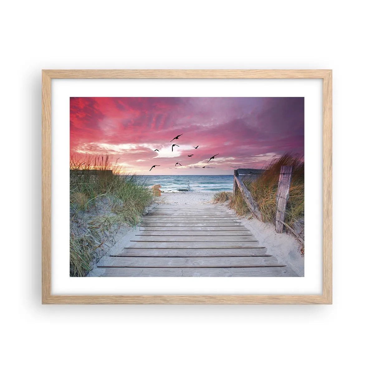 Een poster in een licht eiken lijst - Baltische indruk - 50x40 cm