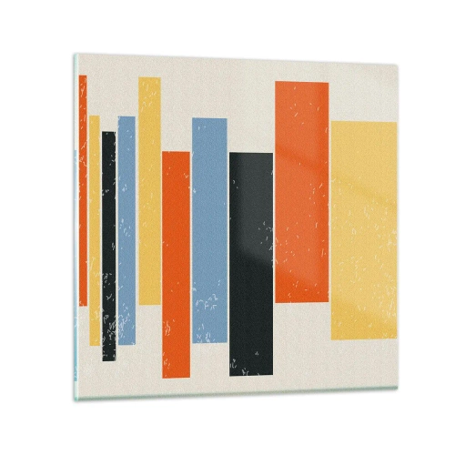 Schilderen op glas - Muzieknotatie - 70x70 cm