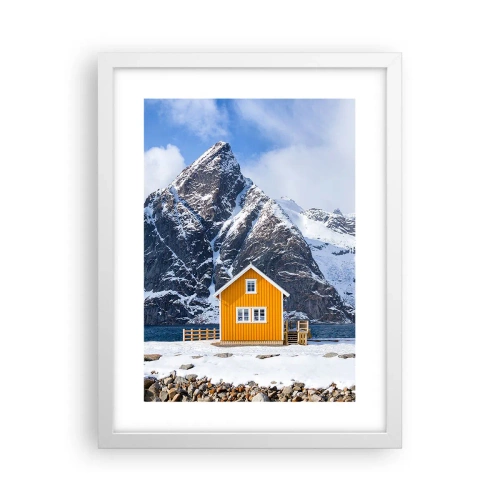 Poster in een witte lijst - Scandinavische vakanties - 30x40 cm