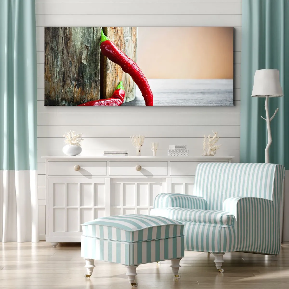 Schilderen op canvas - Red hot chili peppers - 160x50 cm