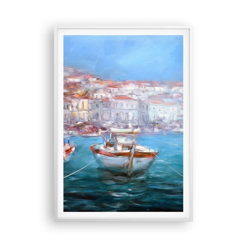 Poster in een witte lijst - Italiaanse baai - 70x100 cm