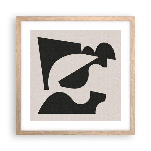 Een poster in een licht eiken lijst - Voor zelfassemblage - 40x40 cm