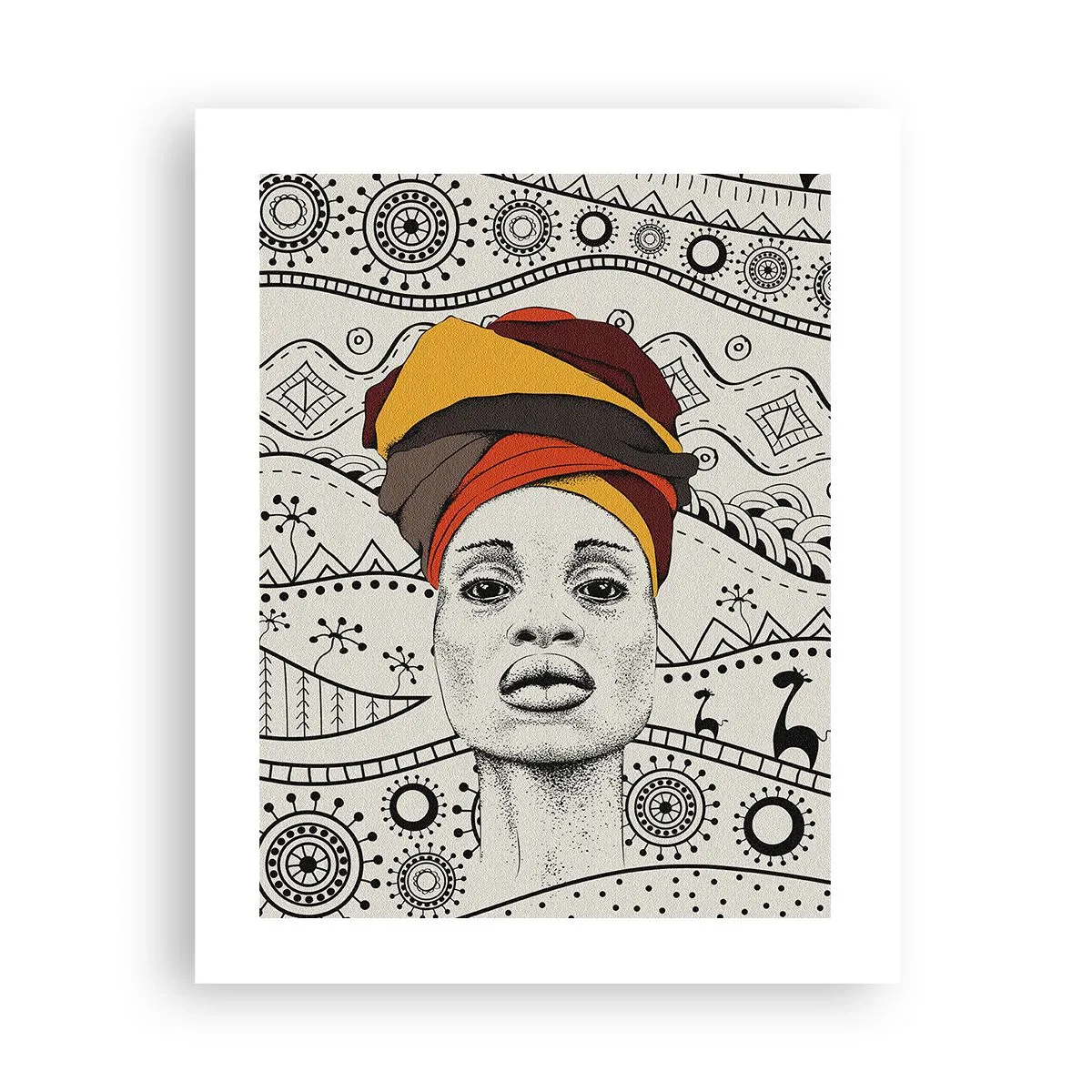 Poster - Afrikaans portret - 40x50 cm