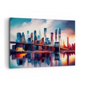 Schilderen op canvas - Een droomachtig New York - 100x70 cm