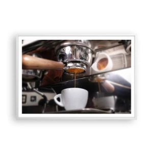 Poster in een witte lijst - Goede tijd van de dag - 100x70 cm