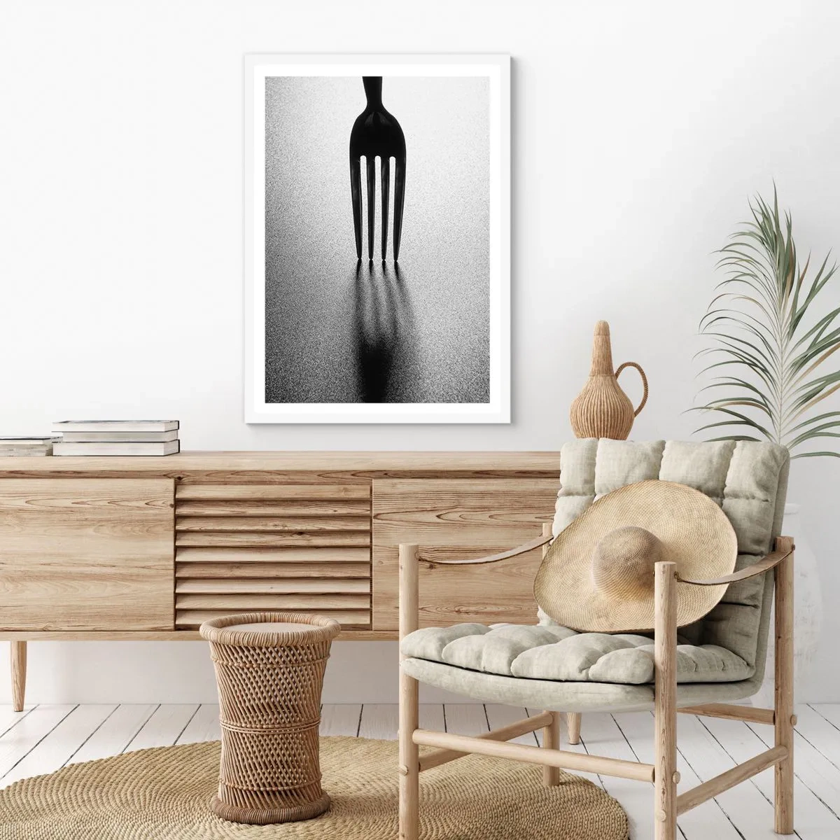 Poster in een witte lijst - Licht en schaduw - 61x91 cm