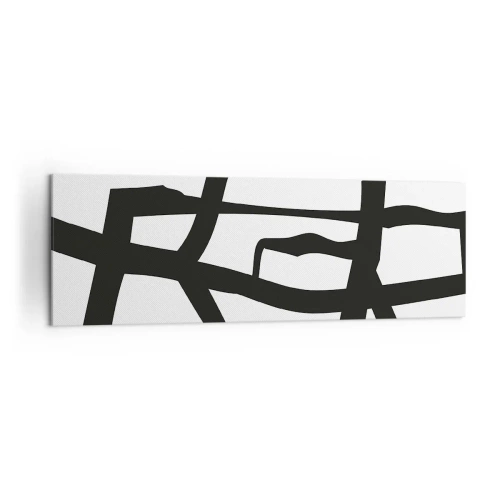 Schilderen op canvas - Zwart-wit ontwerp - 160x50 cm