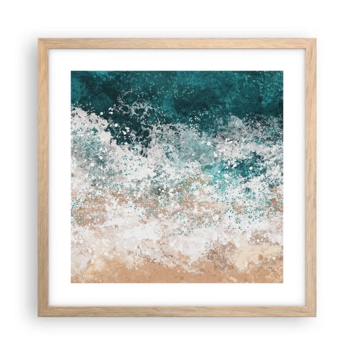 Een poster in een licht eiken lijst - Zeeverhalen - 40x40 cm