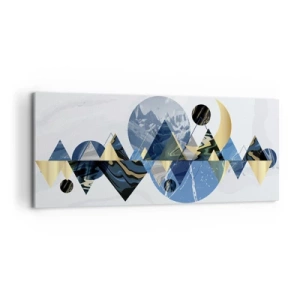 Schilderen op canvas - Geometrisch landschap - 120x50 cm