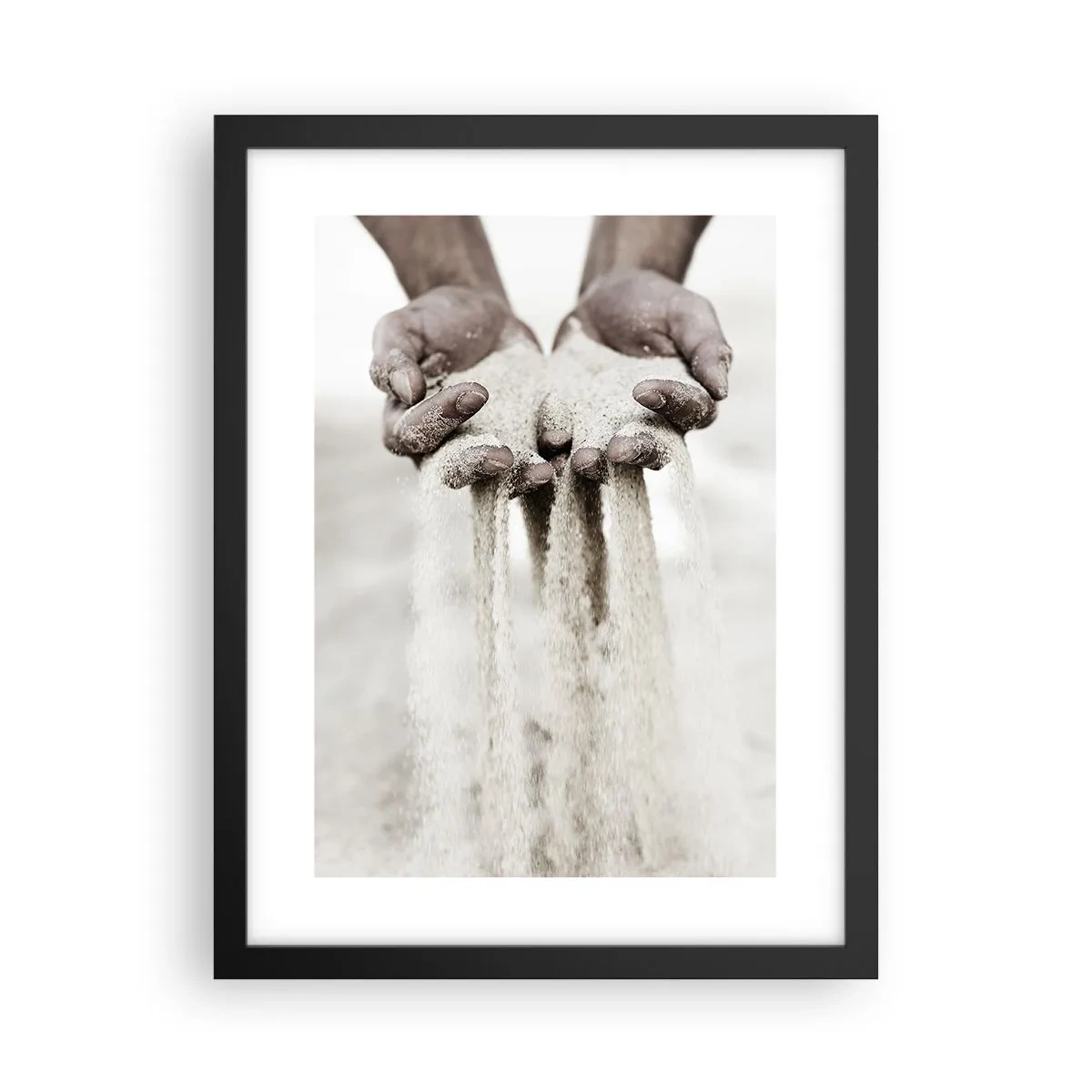 Poster in een zwarte lijst - Met deze handen… - 30x40 cm