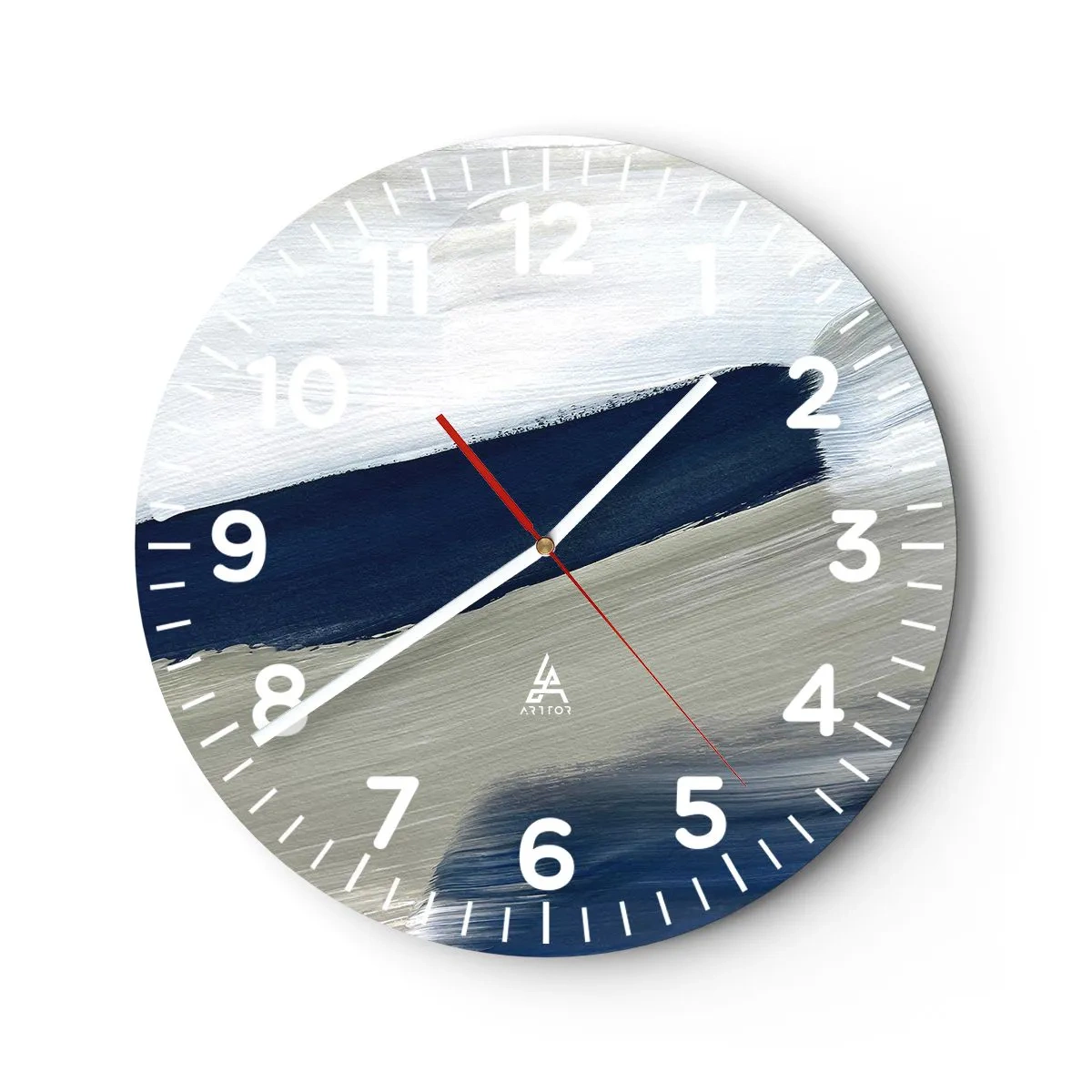 Wandklok - Klok - Ontmoeting met witheid - 30x30 cm