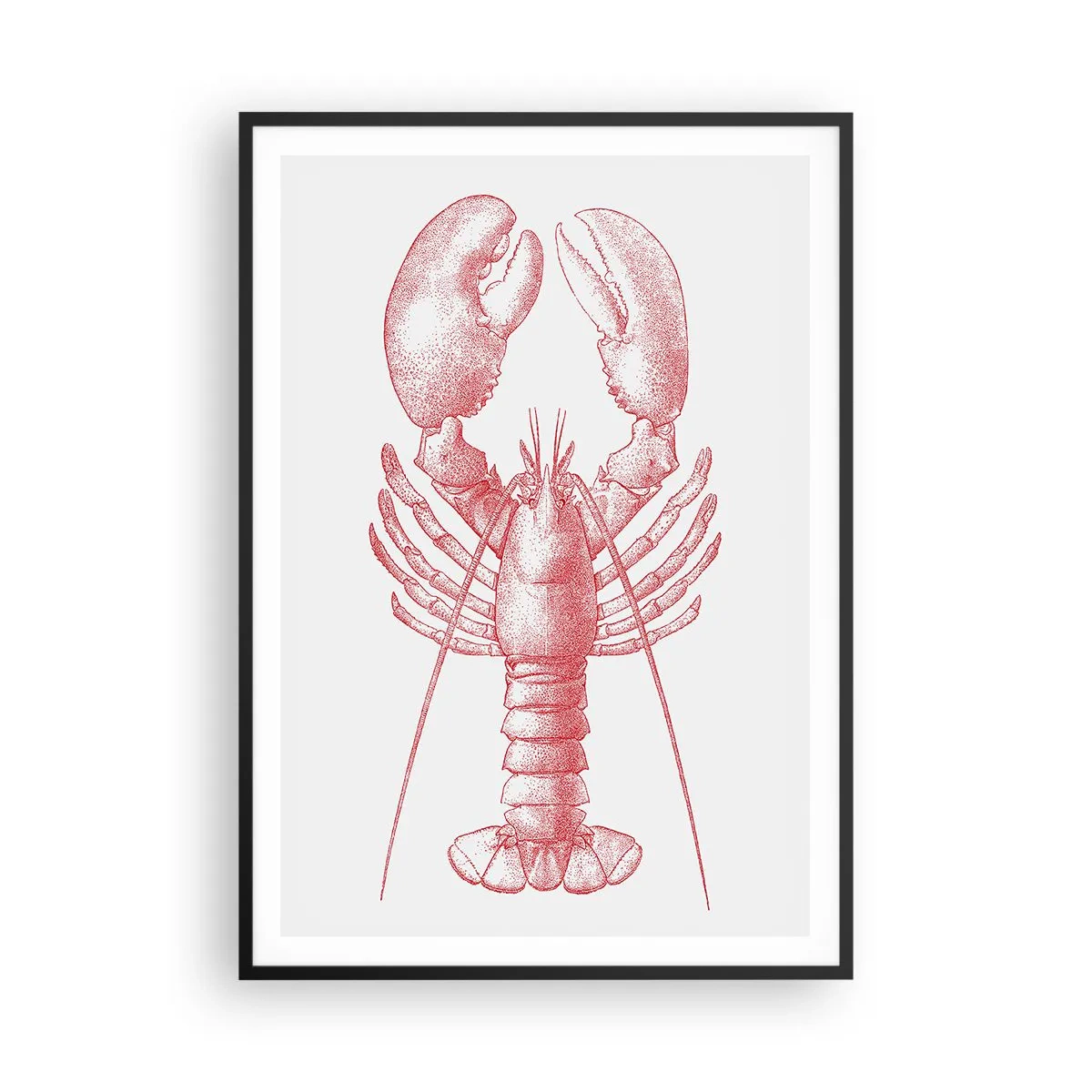 Poster in een zwarte lijst - Een kreeft waardig Homer - 70x100 cm