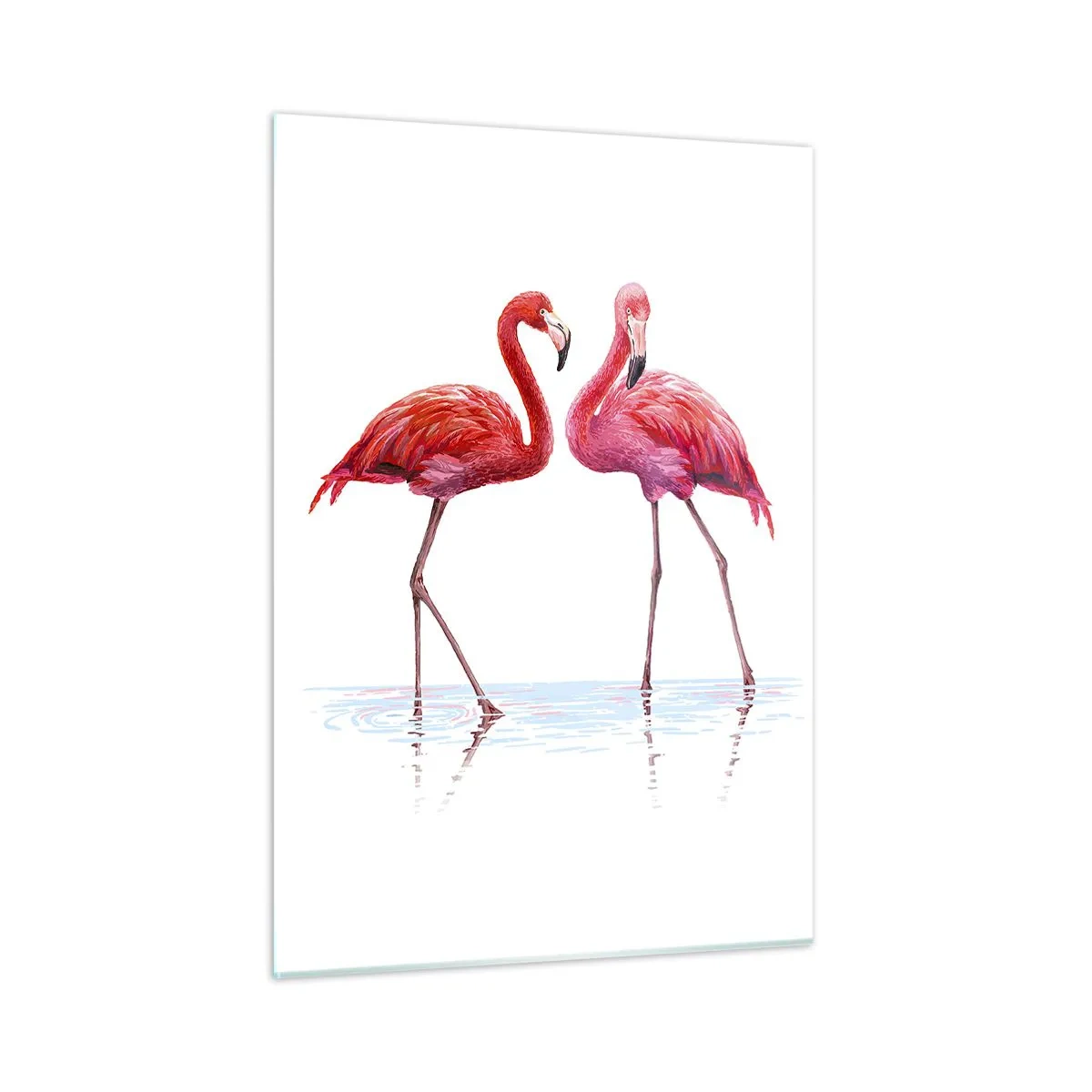Schilderen op glas - Roze randez-vous - 50x70 cm