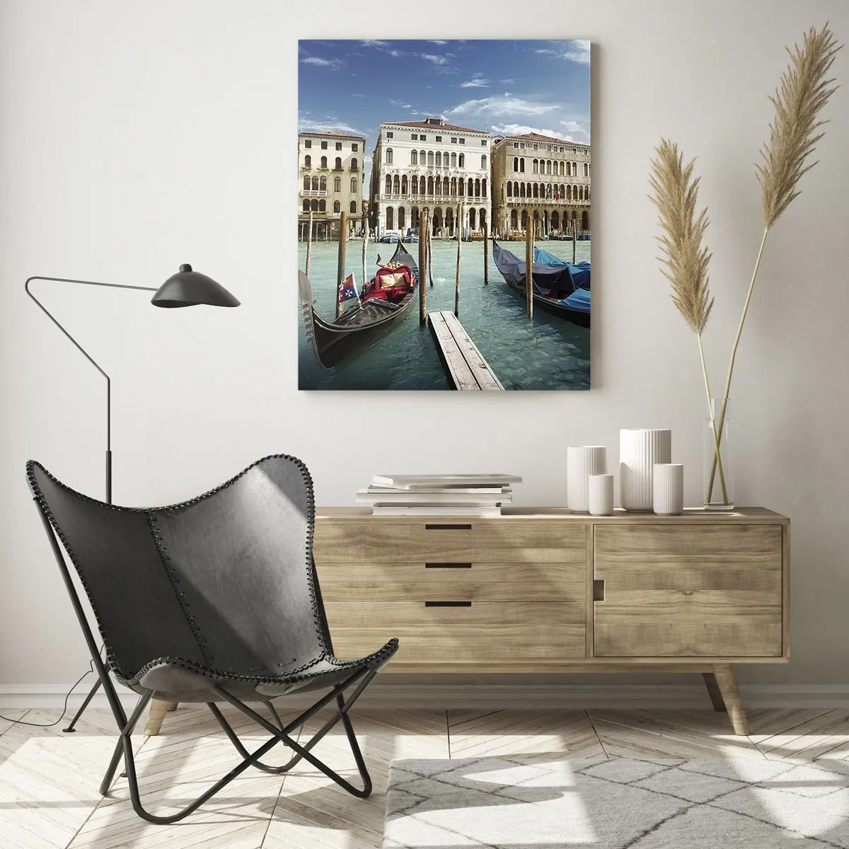 Schilderen op glas - Paleizen in het blauw - 50x70 cm