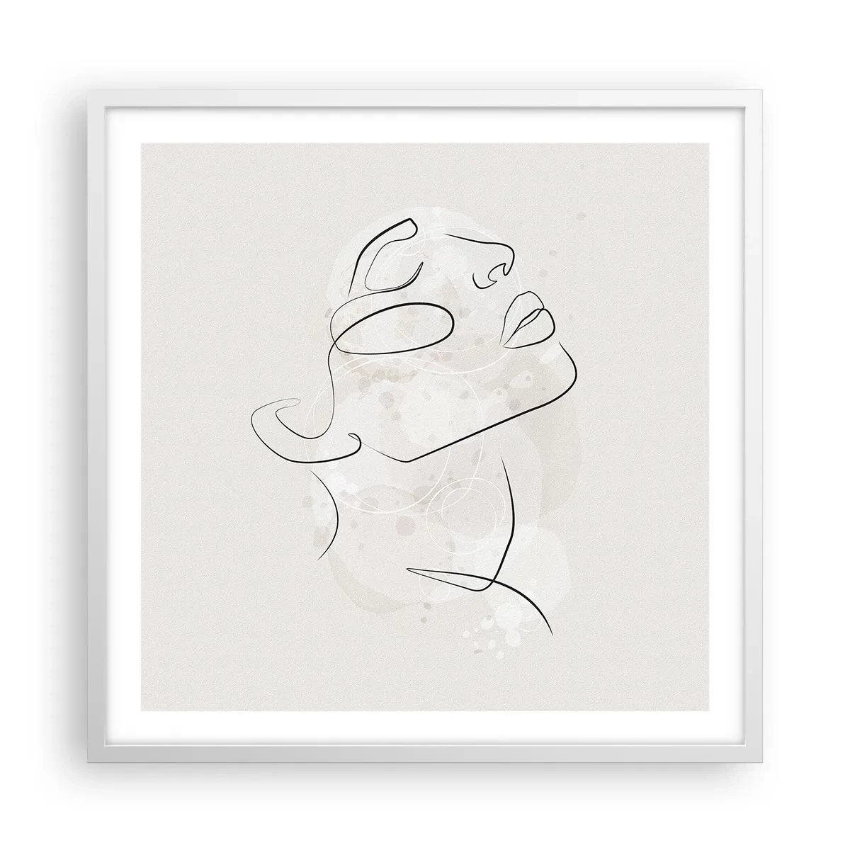 Poster in een witte lijst - De omtrek van een droom - 60x60 cm