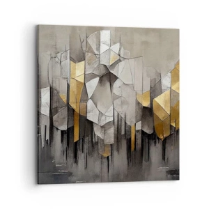 Schilderen op canvas - Compositie van ijs en licht - 70x70 cm