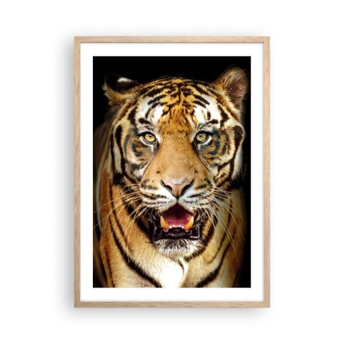 Een poster in een licht eiken lijst - Wildheid in het hart - 50x70 cm