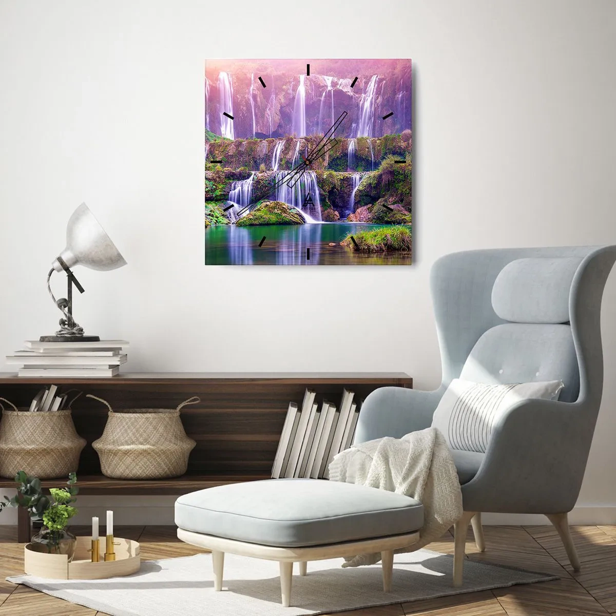 Wandklok - Klok - Trap naar de hemel - 40x40 cm