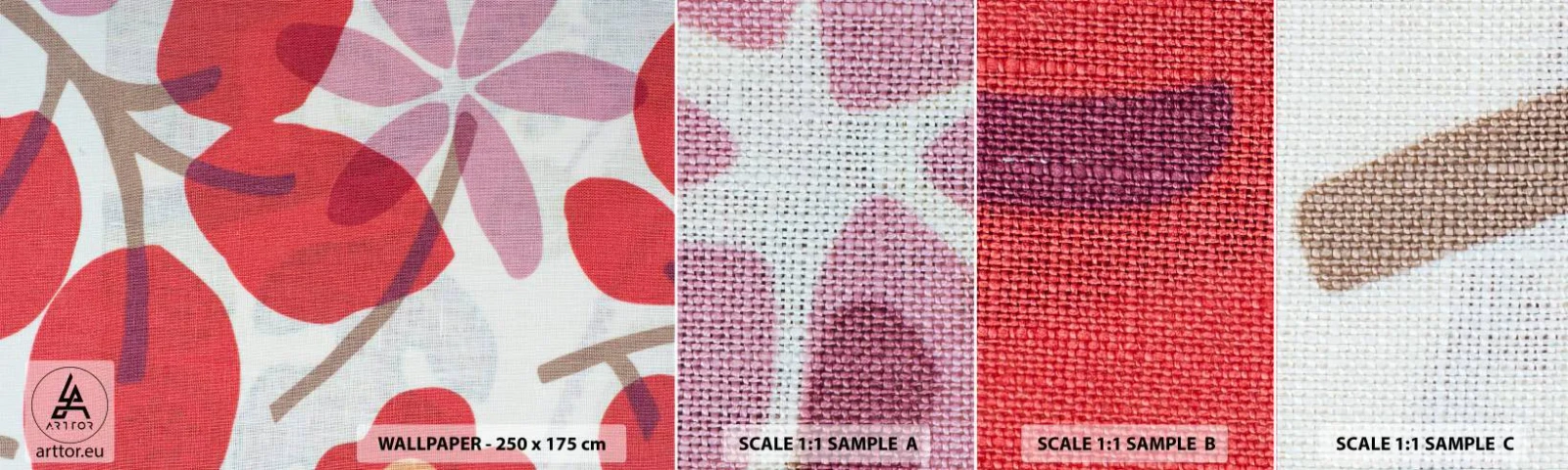 Fotobehang Staaltje Standard Eco - Bloemstuk in roze - Boho, Bloemen, Minimalisme - 100x30 cm