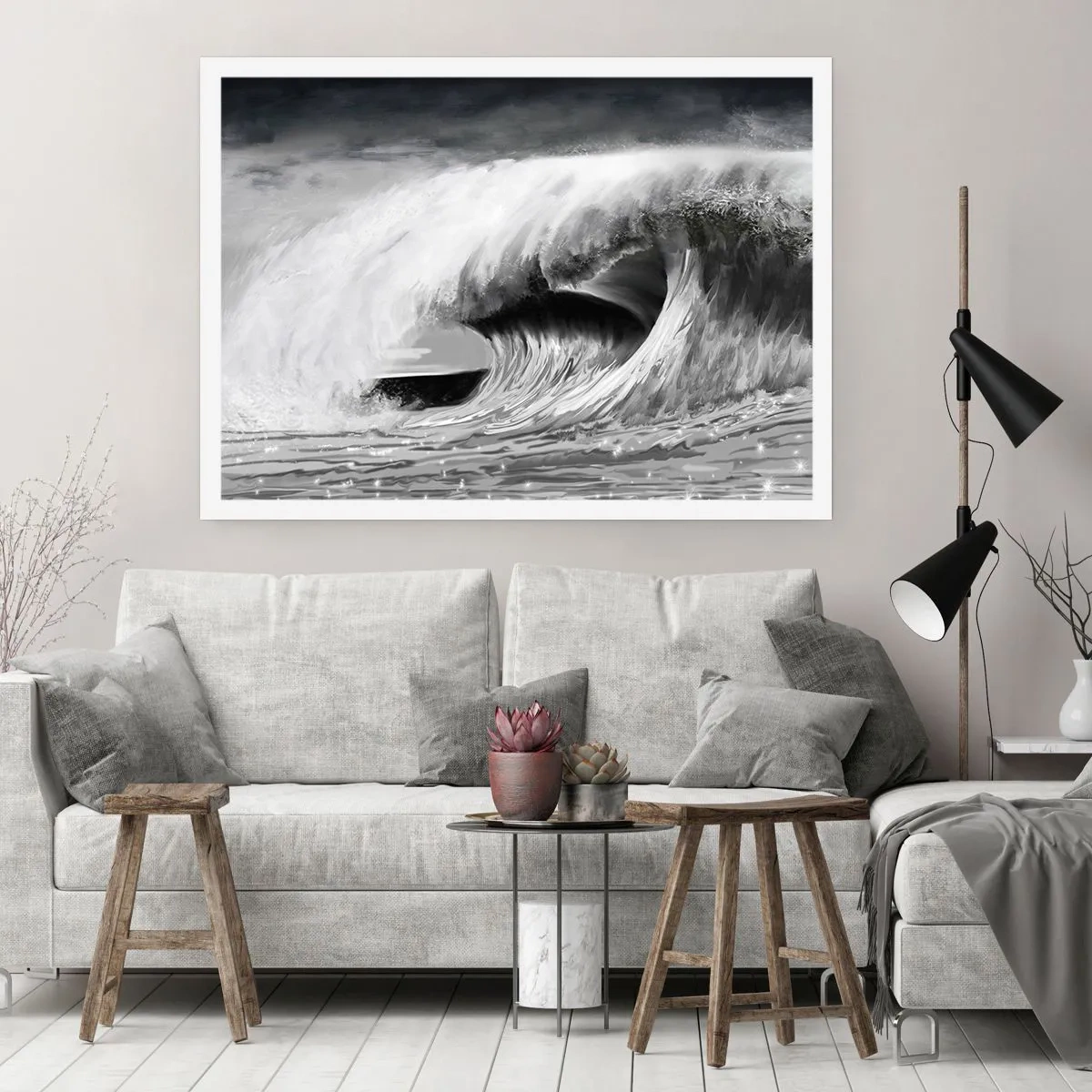 Poster - De woede van de oceaan - 100x70 cm