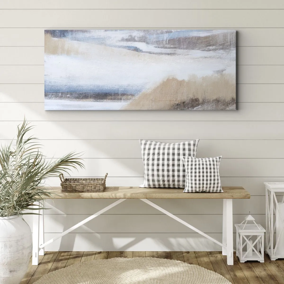 Schilderen op canvas - Winterse compositie - 100x40 cm