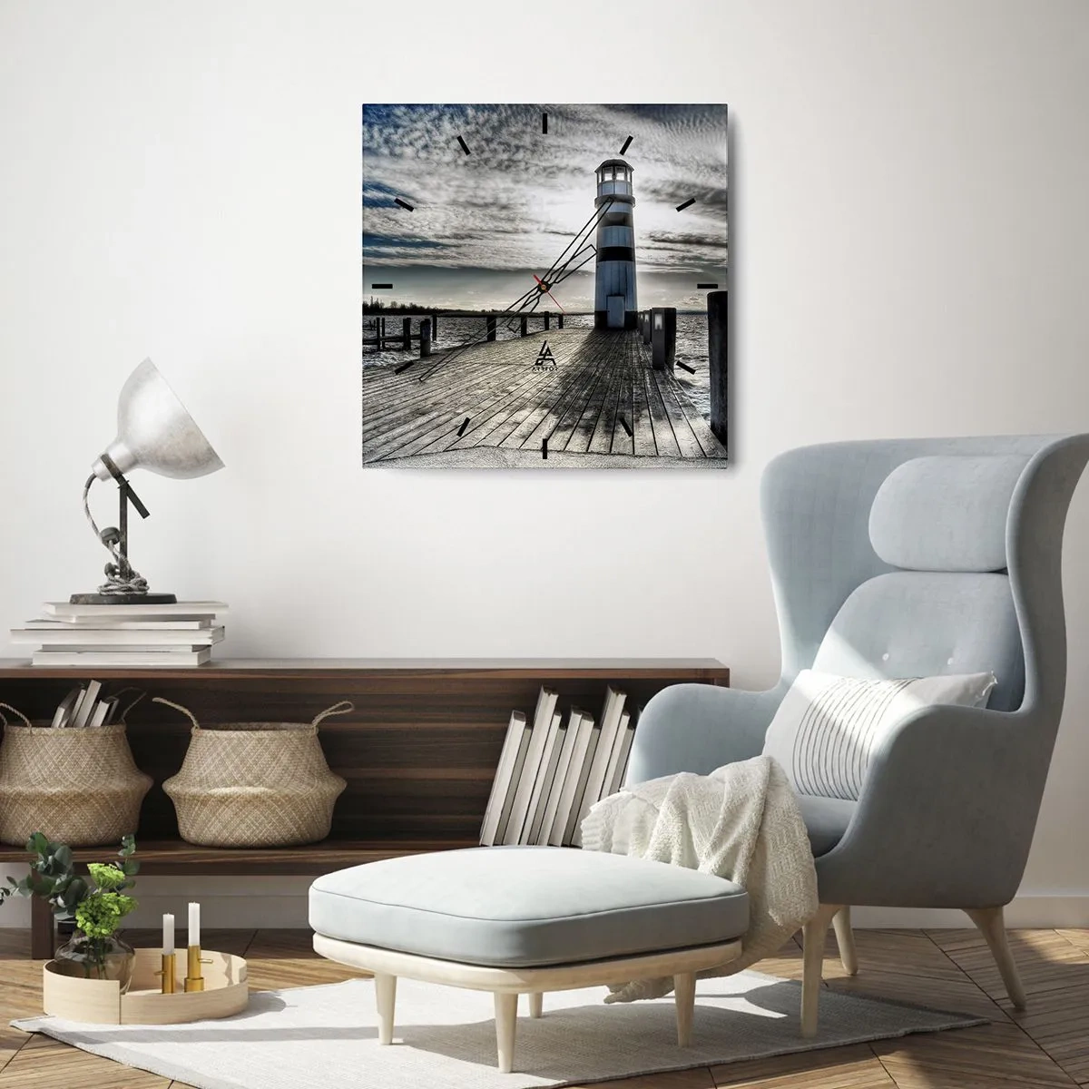 Wandklok - Klok - Zeelieden, ik wacht op jullie - 30x30 cm