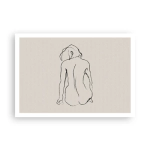 Poster - Naakt meisje - 100x70 cm