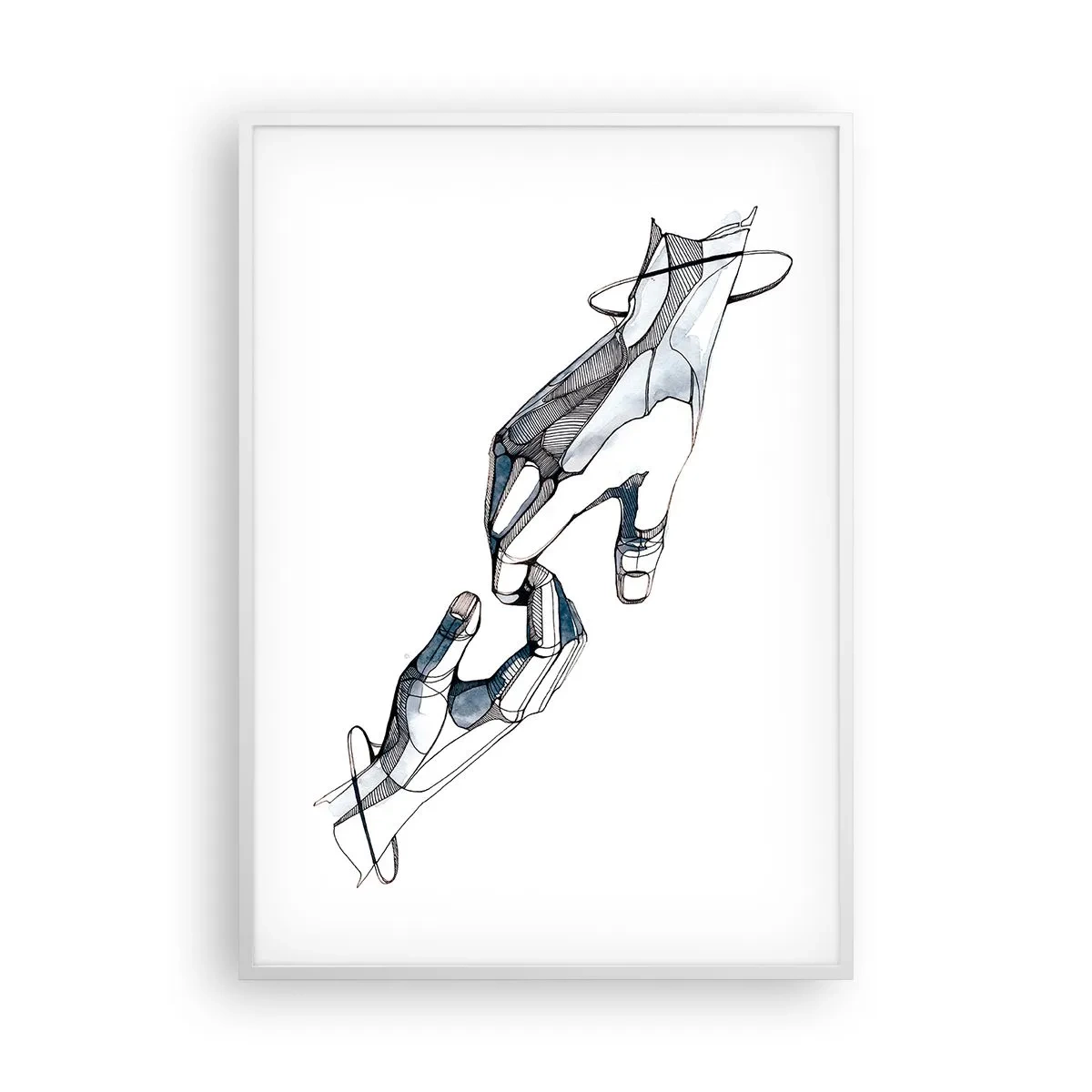 Poster in een witte lijst - Een goed gebaar - 70x100 cm