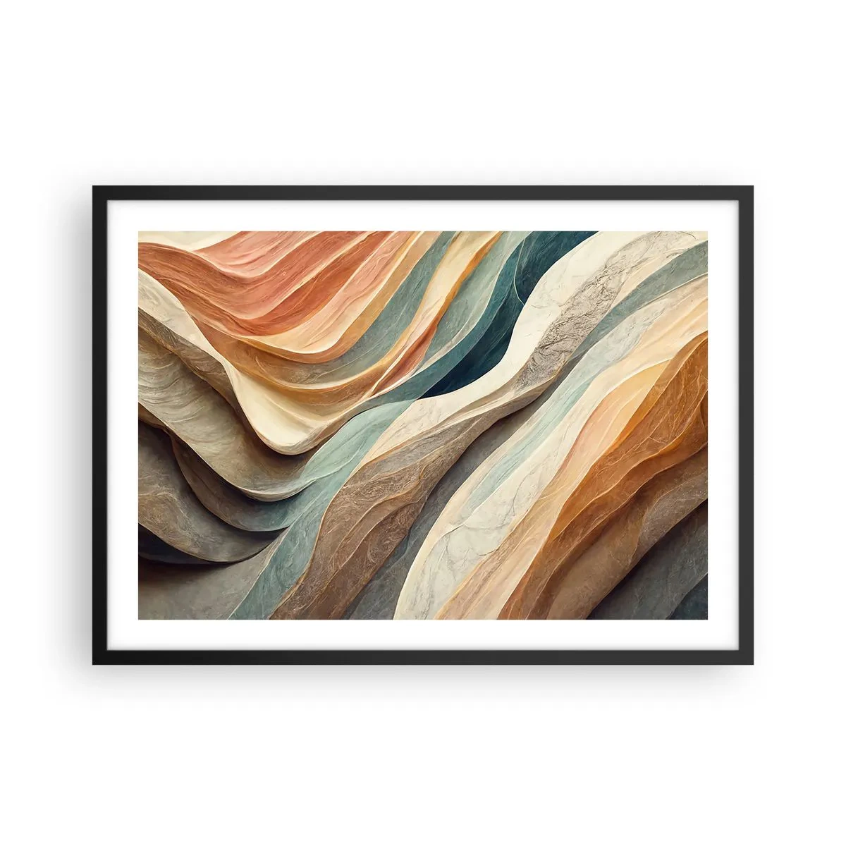 Poster in een zwarte lijst - Het moment vóór de verandering - 70x50 cm