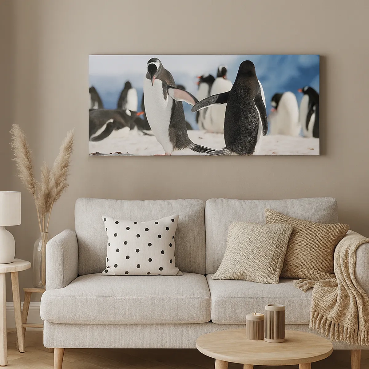 Schilderen op canvas - Dansen in de sneeuw - 30x30 cm