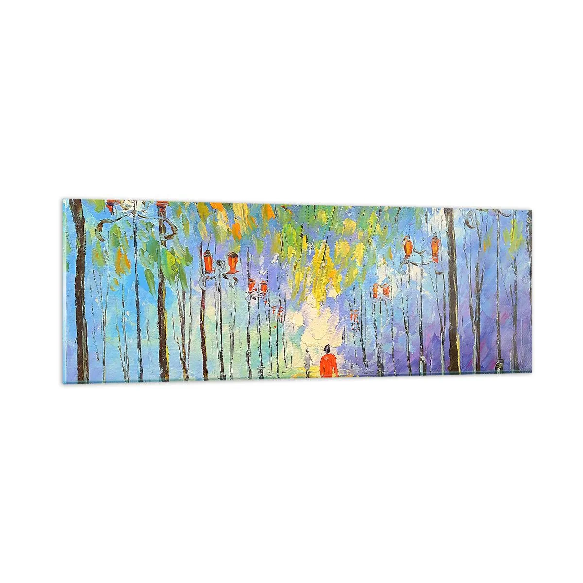 Schilderen op glas - Nachtlied van regen - 90x30 cm