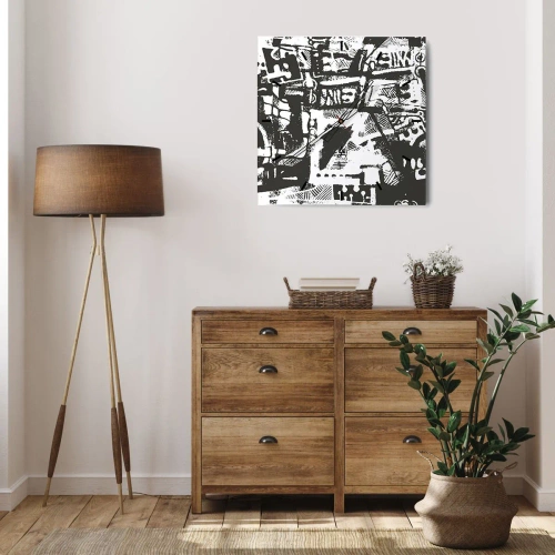 Wandklok - Klok - Orde of chaos? - 30x30 cm