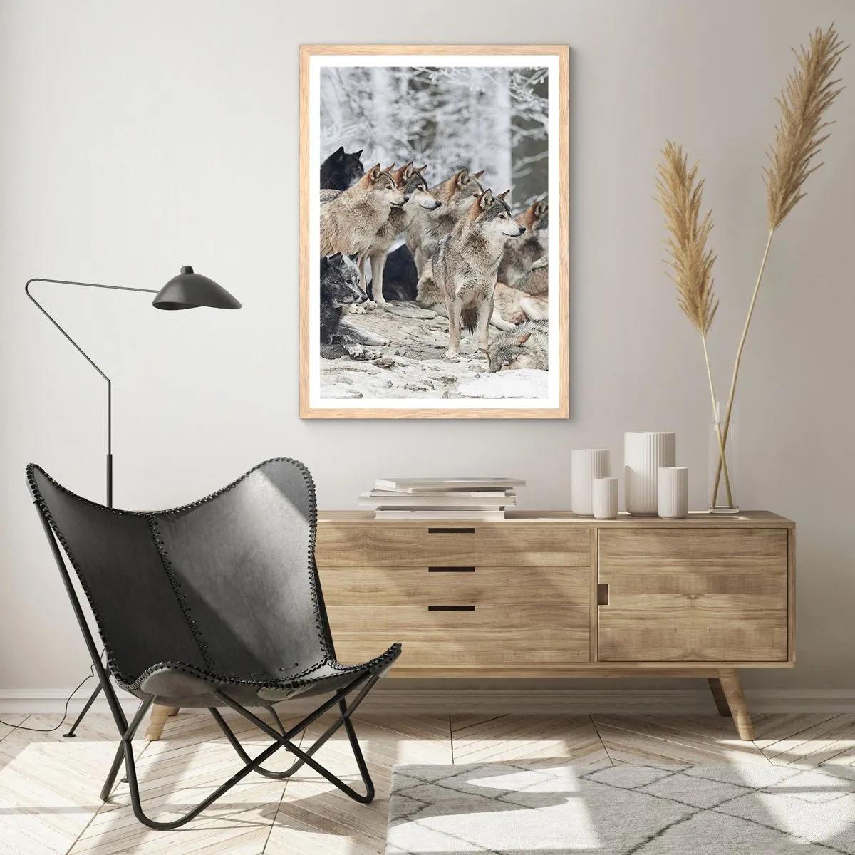 Een poster in een licht eiken lijst - Familie en vrienden - 61x91 cm