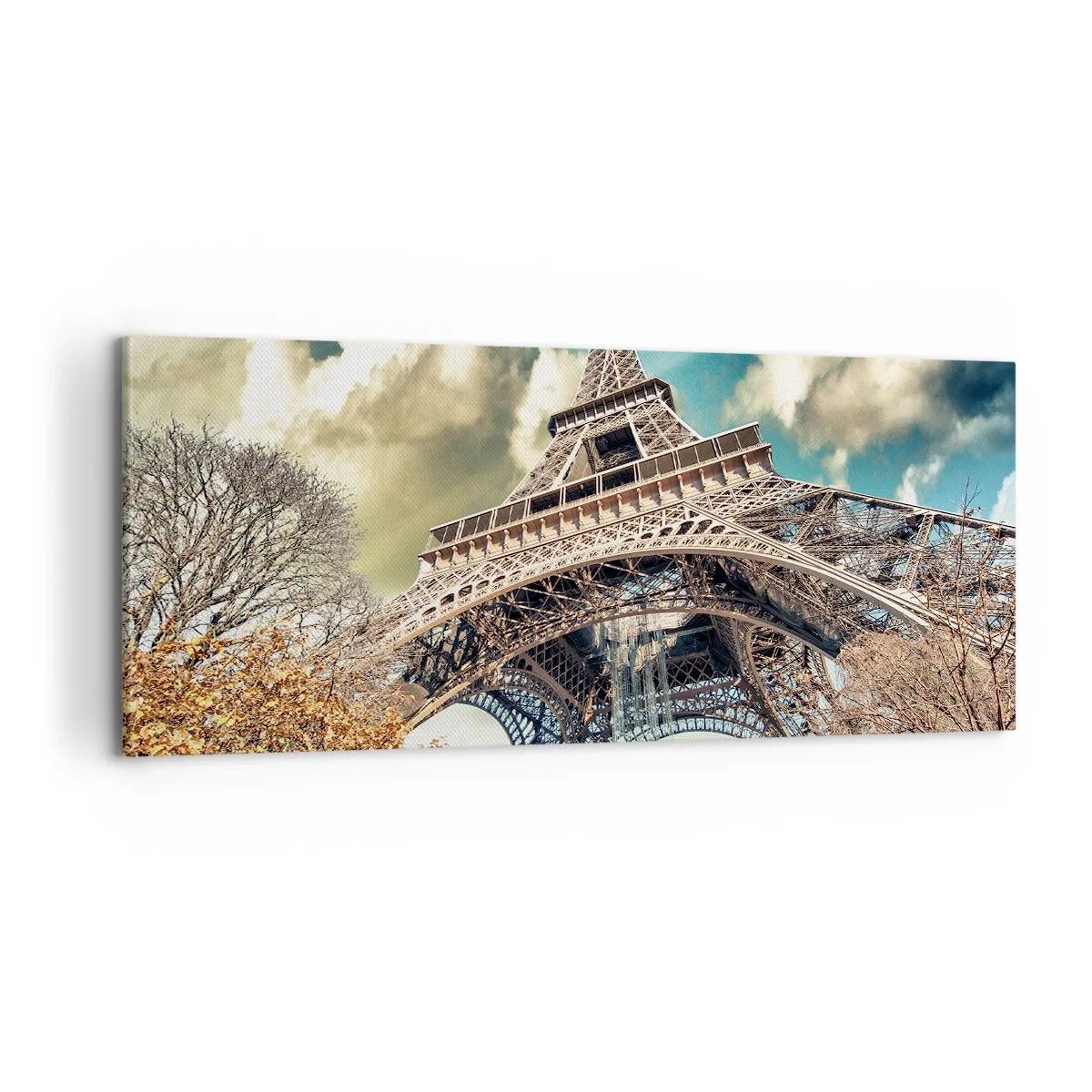 Schilderen op canvas - En in de herfst in Parijs... - 100x40 cm