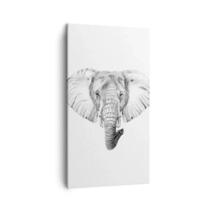Schilderen op canvas - "Er was een olifant, zo groot als - een olifant" - 45x80 cm