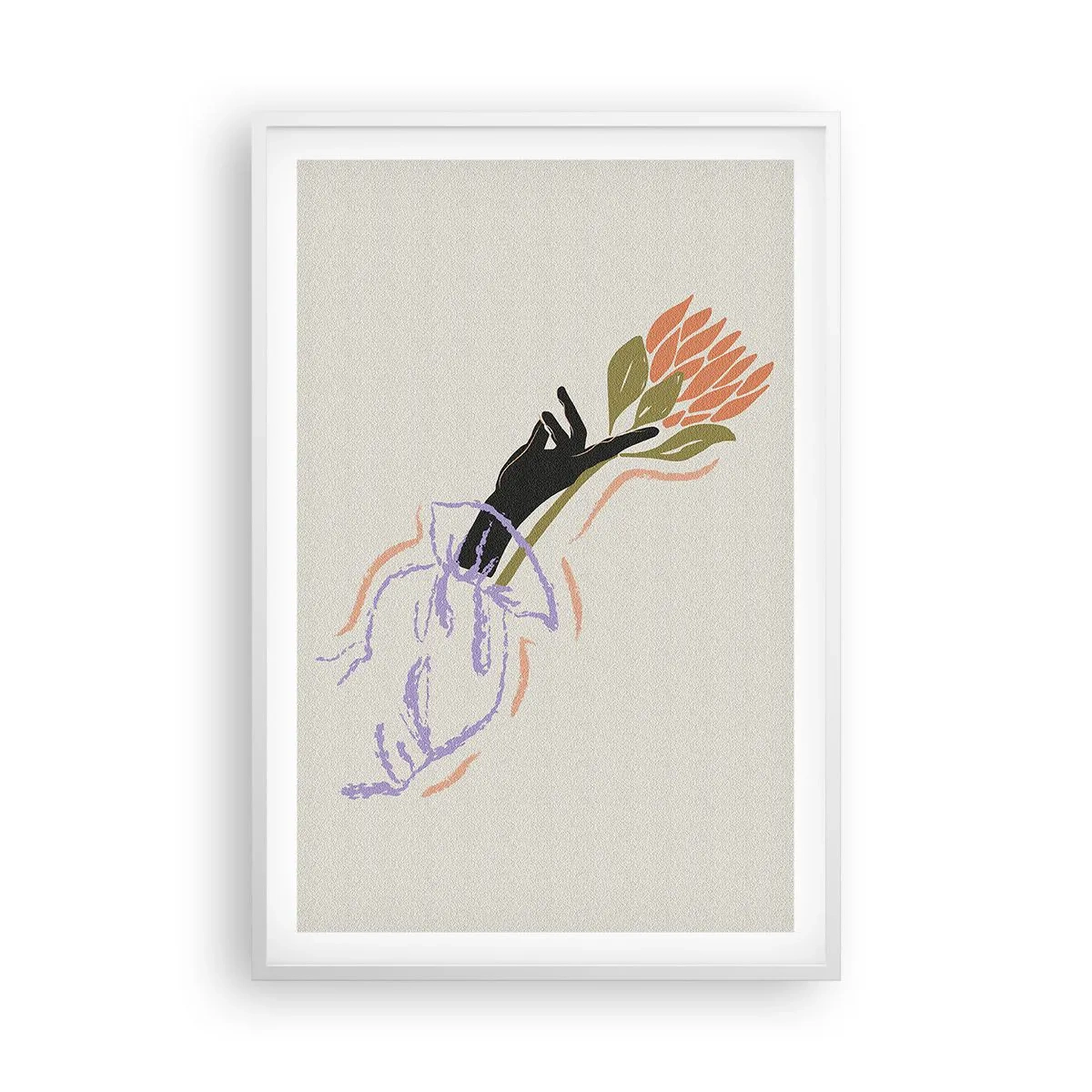 Poster in een witte lijst - Zusterlijke aanraking - 61x91 cm