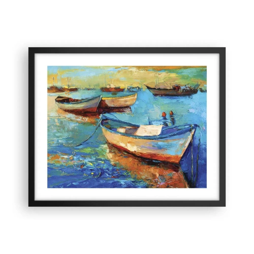 Poster in een zwarte lijst - In de zuidelijke baai - 50x40 cm