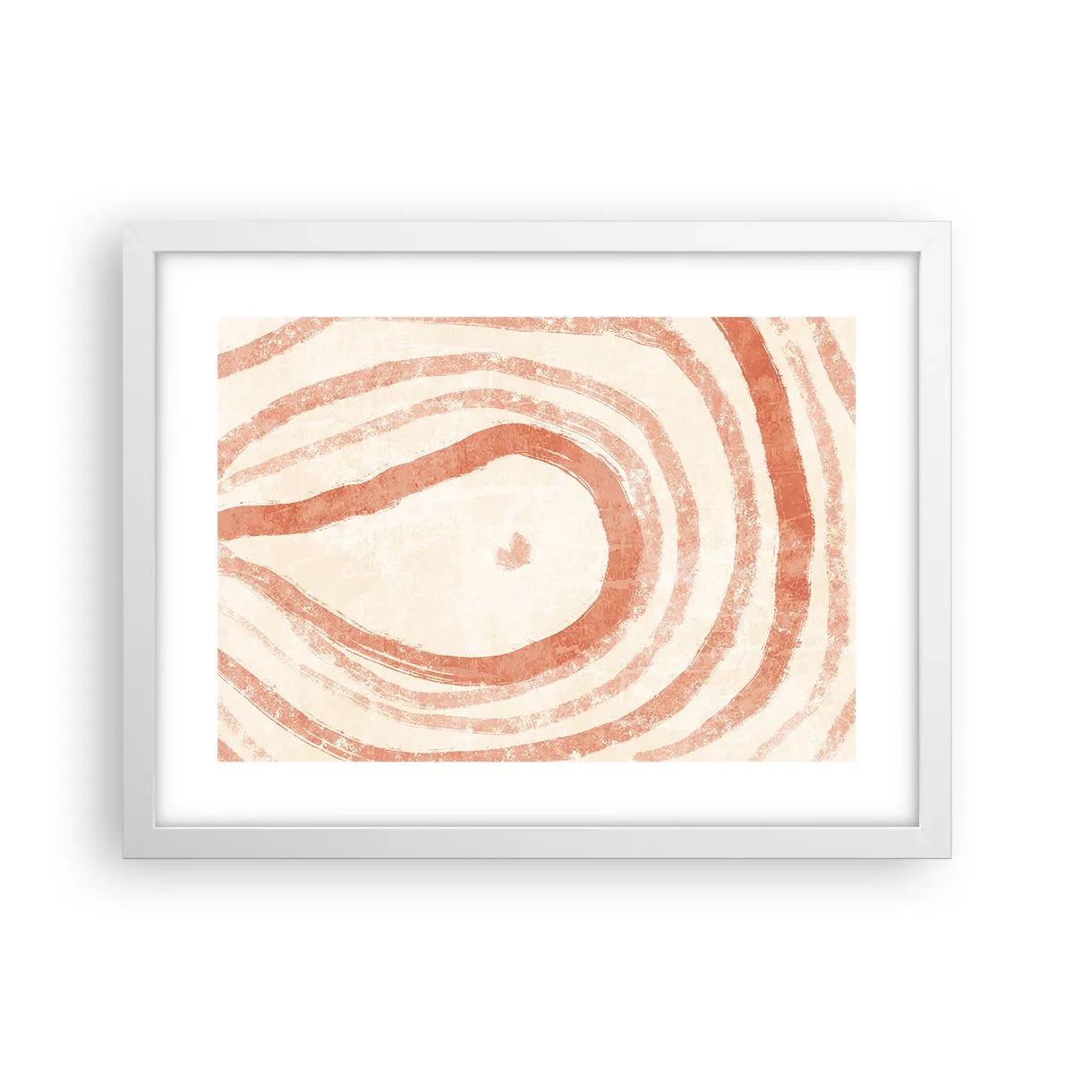 Poster in een witte lijst - Koraalcirkels – compositie - 40x30 cm