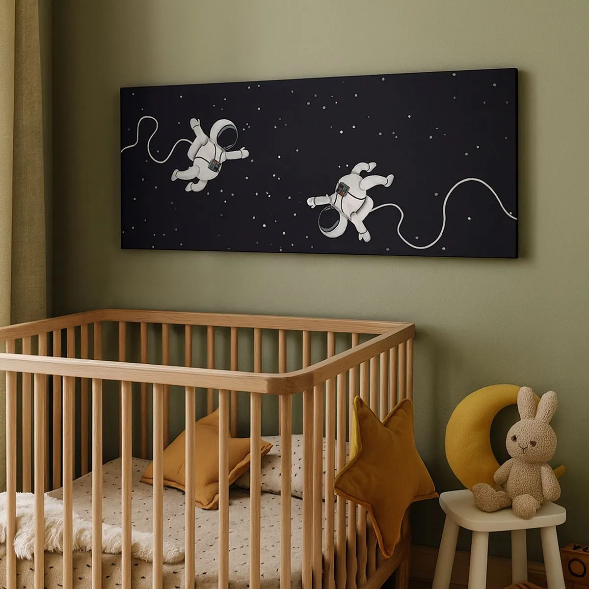 Schilderen op canvas - Kosmische dans - 100x40 cm