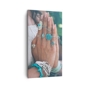 Schilderen op canvas - Welkom in het centrum van het zijn - 45x80 cm