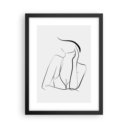 Poster in een zwarte lijst - Op de golf van dromen - 30x40 cm