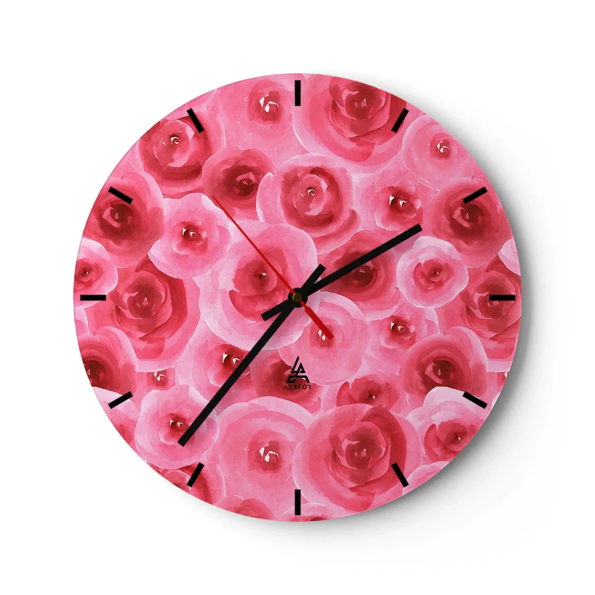 Wandklok - Klok - Rozen onder en boven - 40x40 cm